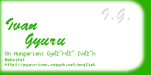 ivan gyuru business card